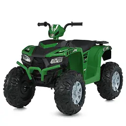 Квадроцикл дитячий з 2 моторами 35W акумулятор 24V5AH Bluetooth USB TF EVA колеса шкіряне сидіння зелений (M 6060EL-5(24V))