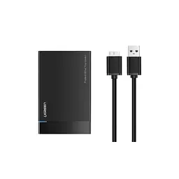 Кишеня зовнішня UGREEN USB 3.0 to M.2 SATA SSD US221 black (30848) - мініатюра 2