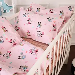 Комплект постільної білизни MirSon Бязь Kids Time 20-0042 Pink Mikey Mouse 110x140 см (2200009640612) - мініатюра 2