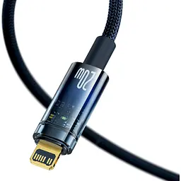 Кабель Baseus Explorer Series Auto Power-Off Fast Charging Cable Type-C to Lightning 20W 2m CATS000103 Blue - мініатюра 3