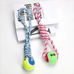 Інтерактивна іграшка для собак Derby Dog Rope Toy with Tennis - мініатюра 5