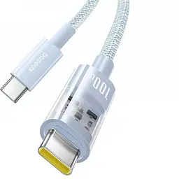 Дата кабель Baseus Gem Fast Charging Type-C to Type-C 100W (2m) (P10373000111-01) Blue - мініатюра 2