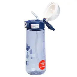Пляшка для води Nice 620 мл із кришкою фліп топ на защіпці, синій Happy Life HP17300BL - мініатюра 15