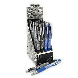 Набор автоматических масляных ручек Vinson Smooth Writing синие 0,7 мм, 24 шт. 103