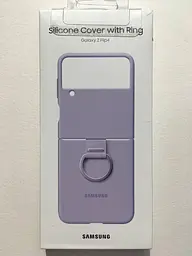 Оригінальний силіконовий чохол Silicone Cover with Ring Samsung Galaxy Flip4 Bora Purple (EF-PF721TVEGUA) - мініатюра 2