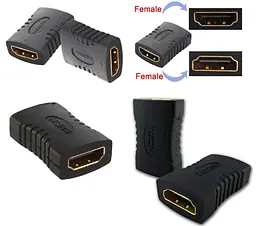 Перехідник HDMI AF AF чорний - мініатюра 2