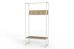 Вішалка модульна підлогова Ferrum-decor Треліс 12 180x90x38 білий ДСП Дуб Сонома 16мм (FRD-104316) - мініатюра 4