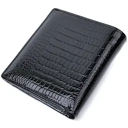 Жіночий фактурний гаманець із натуральної шкіри ST Leather 22706 чорний - мініатюра 2