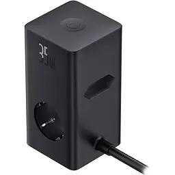 Мережевий зарядний пристрій Baseus GaN PowerCombo Tower Digital PowerStrip 35W Black E00023606113-00 [150724] - мініатюра 5