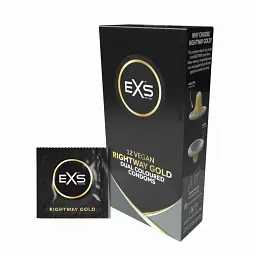 Презервативи - EXS Rightway Gold Condoms, 12 шт. - мініатюра 4