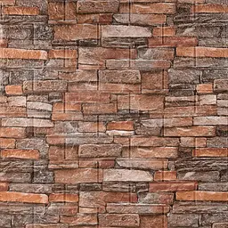 Самоклеюча 3D панель Sticker Wall 700x770x3мм Коричнево-рудий 58-3 SW-00001319