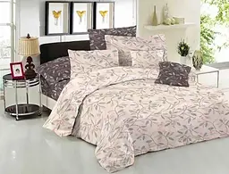 Комплект постільної білизни Ecotton двоспальний Сімейний 150х215 см бежевий (23444)