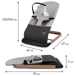 Крісло-гойдалка Kidwell Laro Grey/Wooden - мініатюра 10