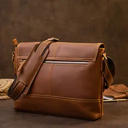 Чоловіча шкіряна сумка Vintage 37,5х27х5,5 см sum0013947 - мініатюра 7