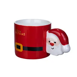 Чашка порцелянова новорічна Marry Christmas 350 мл Червоний Yiwu FM-CS-51R - мініатюра 3