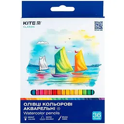 Олівці кольорові Kite Classic акварельні, 36 кольорів (K-1052)