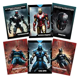 Карткова гра FlixPlay Битва коміксів 18 карт ролей 10 карт екіпірування (PLR-0016) - мініатюра 2