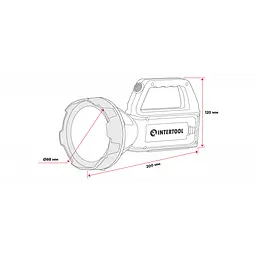 Ліхтар акумуляторний Intertool LB-0107 ручний з боковим світлом сонячною панеллю та функцією power bank - мініатюра 7