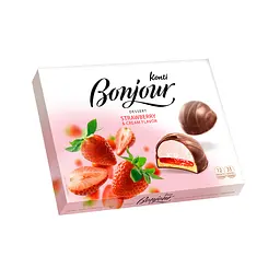 Десерт Konti Бонжур смак полуниці з вершками фас. 348 г