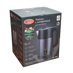 Електрочайник BITEK BT-7955, 2.5 л, 1800 Вт, з LED підсвіткою, нержавіюча сталь, коричневий - мініатюра 6
