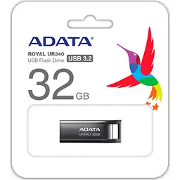 USB флеш накопичувач ADATA 32GB UR340 Black USB 3.2 (AROY-UR340-32GBK) - мініатюра 5