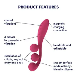 Універсальний вібратор Satisfyer Tri Ball 1, 3 мотори, гнеться - мініатюра 7