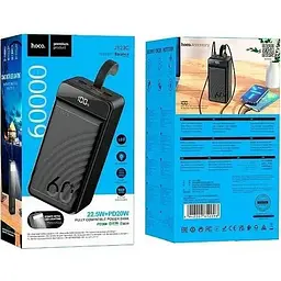 Портативна батарея Hoco J123C Element 22.5W+PD20W 60000 mAh Black - мініатюра 9