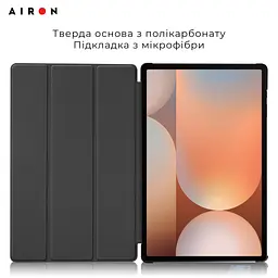 Чехол AIRON Premium для Samsung Galaxy Tab S10 Ultra 14.6 2024 с защитной пленкой и салфеткой Black - мініатюра 5