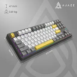 Клавіатура Ajazz AK870 V2 Flying Fish Switch Black/Grey/Yellow (AK870-V2-FF-BGY) [156875] - мініатюра 14