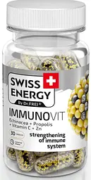 Підтримка імунітету Swiss Energy IMMUNOVIT Echinacea+Propolis+Vitamin C+Zn 30 капсул