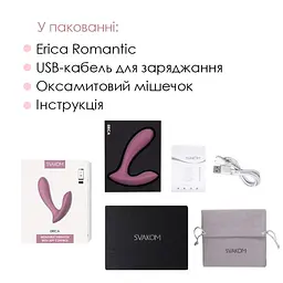 Смарт-вібратор у трусики Svakom Erica Romantic Rose, дуже гнучкий, 2 мотори - мініатюра 7