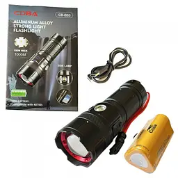 Ліхтар Coba CB-B53-TG АКБ 38650 Power bank індикація заряду ЗП Type-C zoom - мініатюра 9