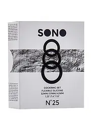 Набір ерекційних кілець Sono No.25, 3 шт (сірий) - мініатюра 3