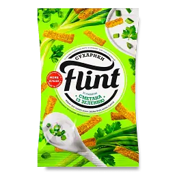 Сухарики Flint пшенично-житні Сметана із зеленню 60 г