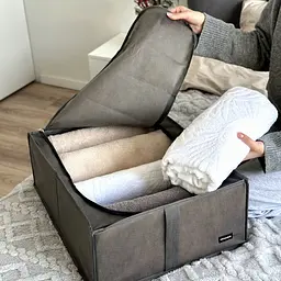 Органайзер ORGANIZE для зберігання речей та взуття з кришкою 50*41*18 см (сірий) - мініатюра 3