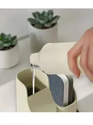 Дозатор для миючих засобів із тримачем для губки Idea 12.3×12.5×9.5 см - мініатюра 4