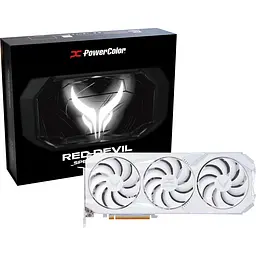 Відеокарта PowerColor Red Devil AMD Radeon RX 9070 XT 16GB GDDR6 Spectral White (RX9070XT 16G-E/OC/WHITE) UA [150577]