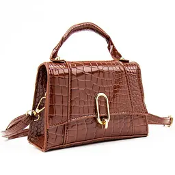 Каркасне невелике кросбоді з еко-шкіри Lilly P2-17068985C коричневе - мініатюра 4