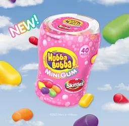 Жувальна гумка Hubba Bubba Skittles Flavored Mini Gum 40шт - мініатюра 3