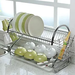 Сушарка для посуду Стійка для зберігання посуду kitchen storage rack - мініатюра 2