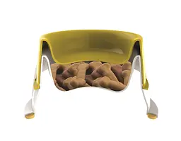 Миска для корму з регульованою висотою Mimi 19x19x10/13h, бузковий - мініатюра 3