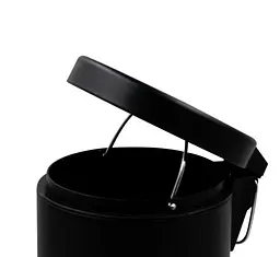 Відро для сміття кругле Zerix Solo-TC0103 Black 3 л чорне (ZX5896) - мініатюра 4