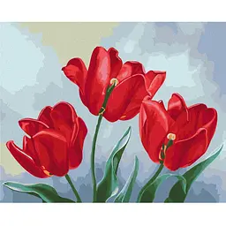 Картина за номерами Brushme Червоні тюльпани © Anna Steshenko BS53916 40x50 см