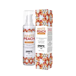 Їстівна масажна олія EXSENS Organic White Peach зі зігрівальним ефектом, 50 мл