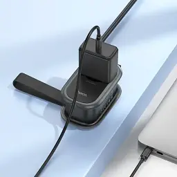 Мережевий подовжувач Hoco NS7 Sharp 1 position (PD20W/1C2A) Desktop Socket Black - мініатюра 7