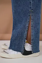 Джинси для вагітних широкі straight fit для майбутніх мам з регульованим поясом XL (50) Kloe Юла Мама синій - мініатюра 10