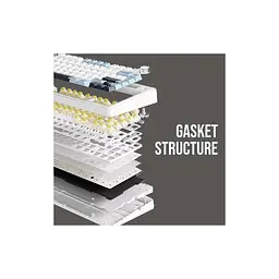 Клавіатура Aula F75 Gasket Greywood V3 switch Hot-Swap PBT Wireless/Bluetooth/USB Black (6948391208626) - мініатюра 8