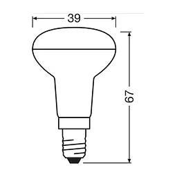Лампочка Osram LED R39 25 36 1,5W/827 230V E14 (4058075433243) - мініатюра 3