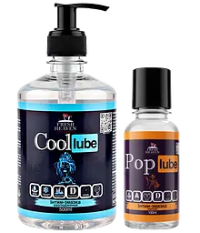 Iнтим-змазка Fresh Heaven охолоджуюча Cool Lube 500ml та анальна Pop Lube 100ml 