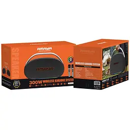 Bluetooth колонка Amaya HP6 Party 300W Black - мініатюра 2